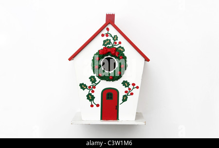 Inverno Vacanze di Natale Birdhouse Foto Stock