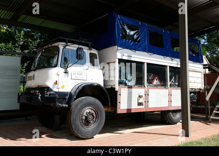 Overland carrello utilizzato per contrabbandare armi in Sud Africa. Il museo a foglia di gigli fattoria dove Nelson Mandela è stato catturato. Foto Stock