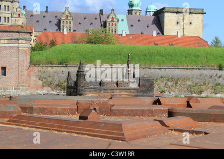 Kronborg Castle - castello di Amleto - a Helsingør, Danimarca. Foto Stock