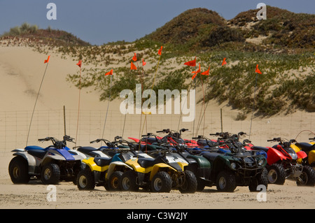 ATV sulla sabbia a Oceano Dunes State Vehicular Recreation Area, Oceano, California Foto Stock