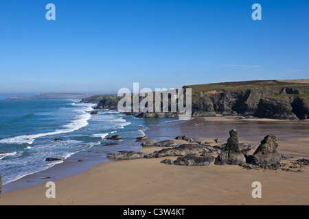 Porthcothan, Cornwall Foto Stock