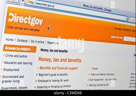 Chiusura del logo Directgov come visto sul suo sito web. (Solo uso editoriale: -print, TV, e-book e Redazione sito web). Foto Stock