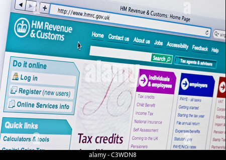 Chiusura del logo HMRC come visto sul suo sito web. (Solo uso editoriale: -print, TV, e-book e Redazione sito web). Foto Stock