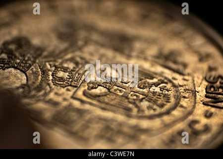 Denaro serbo - Dinar (close up di una moneta) Foto Stock