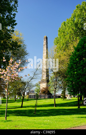 Nelson è un monumento sul verde di Glasgow, Scozia Foto Stock