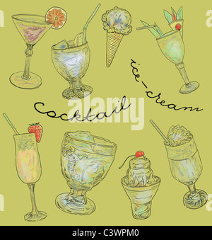 Set di cocktail Foto Stock