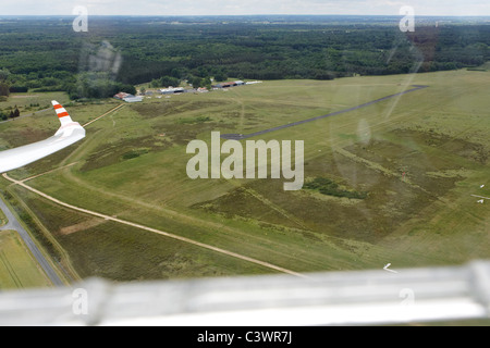 Romorantin airfield, da un Duo Schempp-Hirth Discus planeur Foto Stock