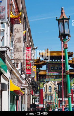 Liverpool il quartiere Chinatown. Regno Unito Foto Stock