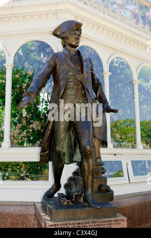 Statua di Sefton Park Liverpool. Il capitano James Cook. Foto Stock