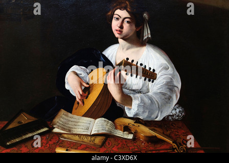 Dettaglio: il liuto Player, probabilmente ca 1597, da Caravaggio Foto Stock