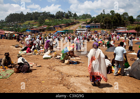 Mercato in Dorze, Etiopia, Africa Foto Stock