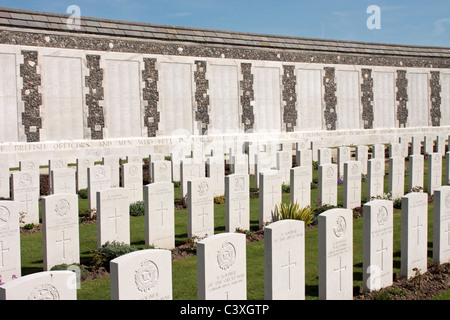 Tyne Cot Cimitero Passendale Belgio Foto Stock