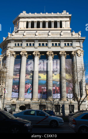 Instituto Cervantes edificio lungo Calle de la Calle Alcala Madrid Spagna Europa Foto Stock