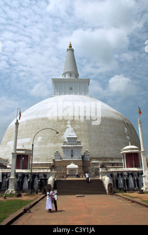 Ruvanvelisaya Dagoba Anuradhapura Sri Lanka Foto Stock