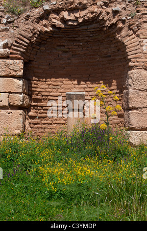 Rimane del romano Agora in Delphi, Grecia Foto Stock