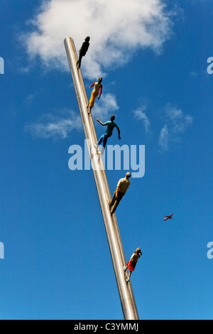 Raymond e Patsy Nasher raccolta, museo, Dallas, Texas, il Nasher Sculpture Center, a piedi verso il cielo, Borofsky a piedi per il Foto Stock