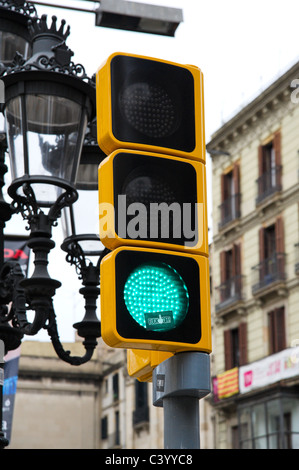Il semaforo verde, Spagna Foto Stock