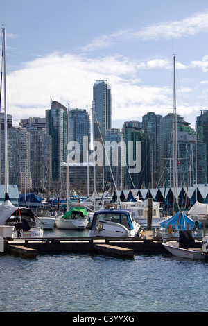 Vancouvers porto interno come si vede da Stanley Park, Vancouver BC, Canada Foto Stock
