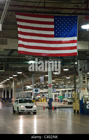 Sterling Heights, Michigan - Chrysler's Sterling Heights impianto di assemblaggio, dove la Chrysler 200 è fabbricato. Foto Stock