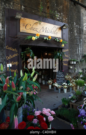 Fioraio in London Borough Market Foto Stock