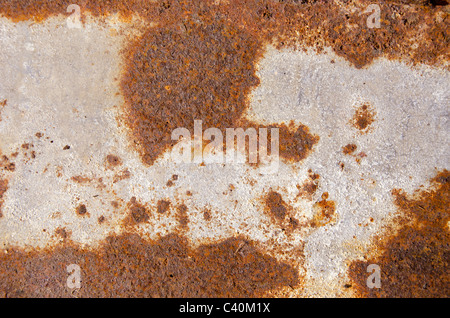 Grunge e arrugginito sullo sfondo di stagno e texture Foto Stock