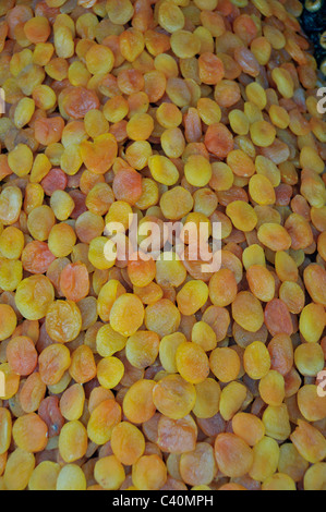 Albicocca, display, il commercio al dettaglio, cibo, mangiare, prodotti alimentari, frutta, frutta secca, frutta secca, stand, numerosi Foto Stock