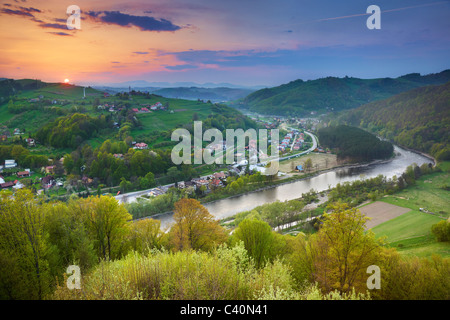 Villaggio Rytro, Beskid Sadecki Regione, Polonia Foto Stock