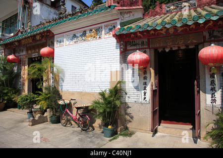 Kwan Tai tempio, Tai O, villaggio di pescatori, l'Isola di Lantau, Hong Kong, Cina, Asia Foto Stock