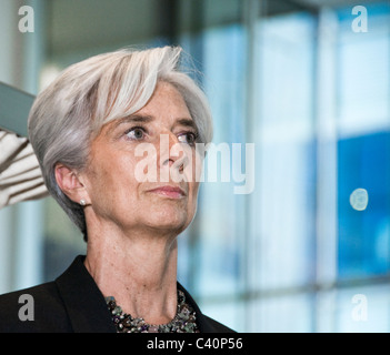 Christine LAGARDE Ministro francese delle finanze candidato alla testa del FMI 2011 Foto Stock