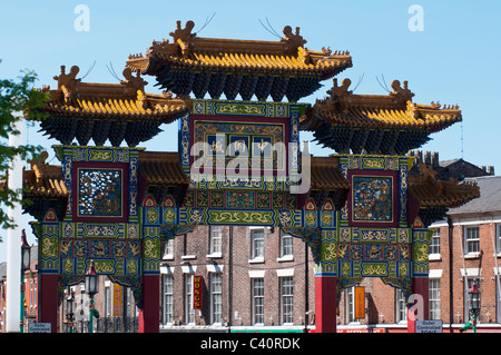 Liverpool il quartiere Chinatown. Regno Unito Foto Stock