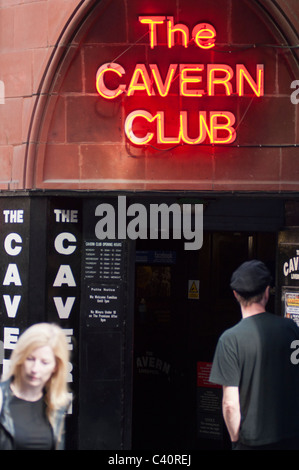Il famoso Cavern Club dove i Beatles utilizzato per giocare. Liverpool. Regno Unito Foto Stock