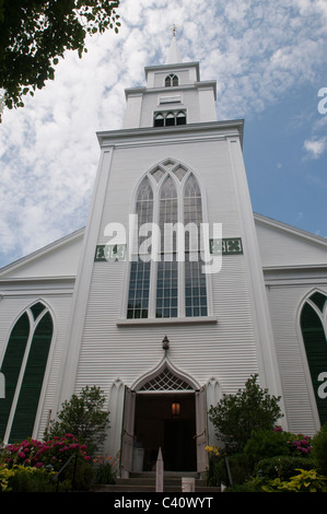 La prima chiesa congressuale nella città di Nantucket. Foto Stock