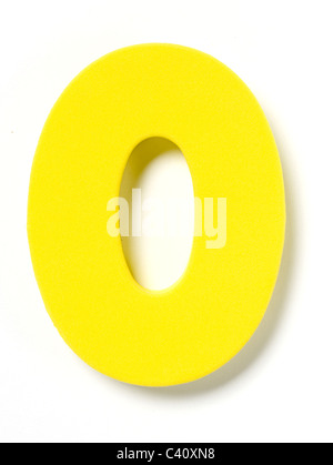 Schiuma numero zero 0 Foto Stock