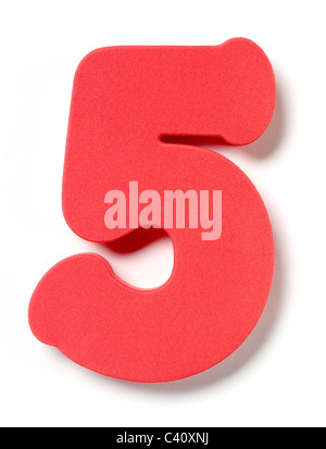 Numero di schiuma 5 5 Foto Stock