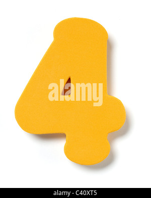 Numero di schiuma quattro 4 Foto Stock