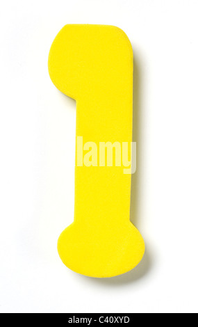 Numero di schiuma uno 1 Foto Stock