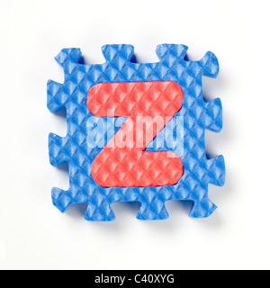 Alfabeto pezzo di puzzle Z Foto Stock