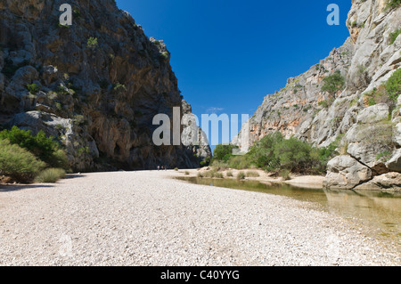 Al di fuori, isole Baleari, all'aperto, fuori, scenario di erosione, Europeo, Europa, Cliff, rocciosa, Riverbed, rock, isola, isola, sce Foto Stock