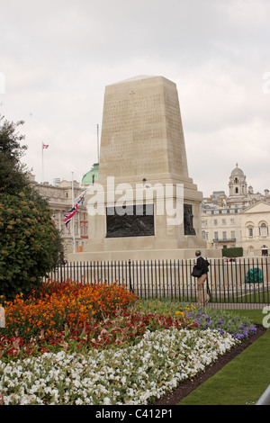 Le guardie Memorial la sfilata delle Guardie a Cavallo London REGNO UNITO Foto Stock