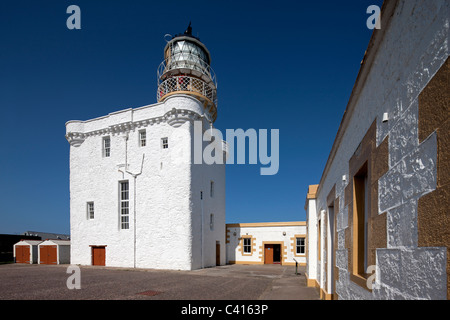 Sunny View del museo di Scottish fari, Lovat Testa, Fraserburgh, Aberdeenshire, Scozia Foto Stock