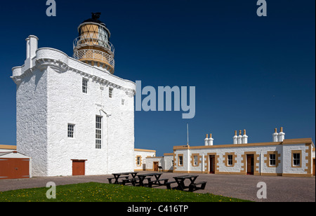 Sunny View del museo di Scottish fari, Lovat Testa, Fraserburgh, Aberdeenshire, Scozia Foto Stock