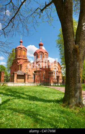 Bialowieza-chiesa ortodossa, regione Podlasie, Polonia Foto Stock