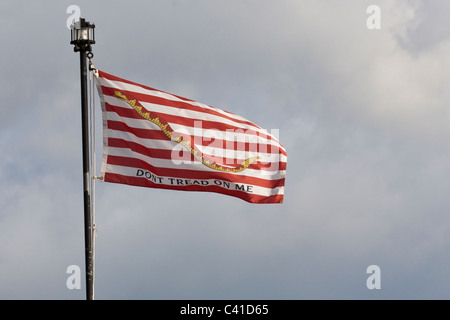 Dont battistrada sul flag di me. Volando a bordo del sottomarino Blowfish presso l'Arizona Memorial. Arizona Memorial, Honolulu, Hawaii, STATI UNITI D'AMERICA Foto Stock