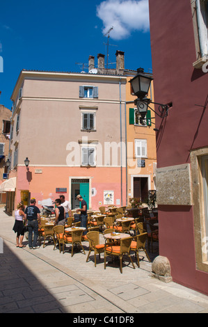 Carera street Rovigno la penisola istriana Croazia Europa Foto Stock