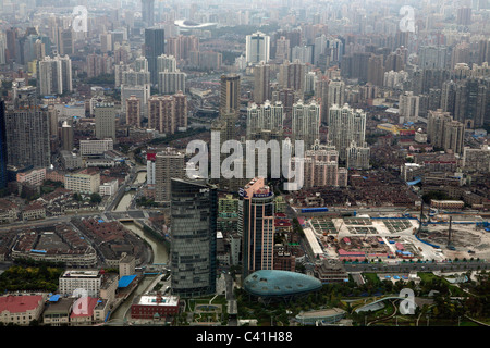 Vista da Shanghai Pudong Area Foto Stock