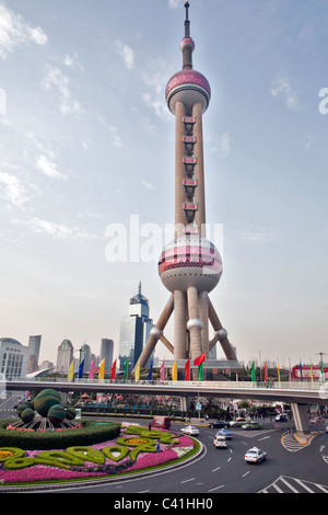 Oriental Pearl Tower a Shanghai in Cina Foto Stock