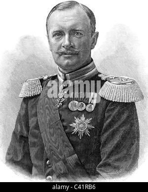 Federico Augusto III, 25,5. 1865 - 18.2.1932, Re di Sassonia 10.10.1904 - 13.11.1918, ritratto, incisione in legno, circa 1895, , Foto Stock