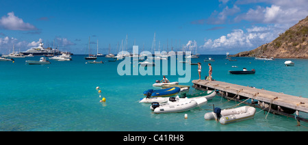 Corossol in St Barthelemy, French West Indies. Foto Stock