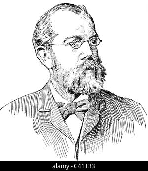 Koch, Robert, 11.12.1843 - 27. 5.1910, medico tedesco, ritratto, disegno, circa 1885, Foto Stock