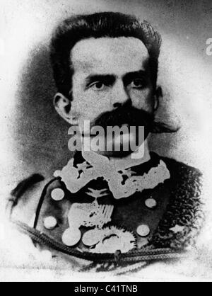 Umberto i, 14.3.1844 - 29.7.1900, Re d'Italia 9.1.1878 - 29.7.1900, ritratto, circa 1875, , Foto Stock